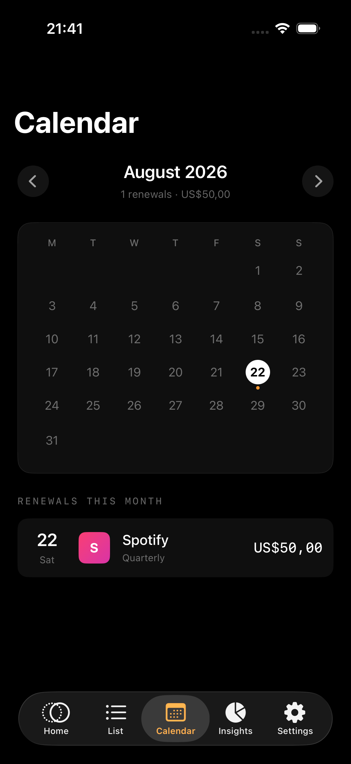 MurphSignal renewal calendar for August 2026